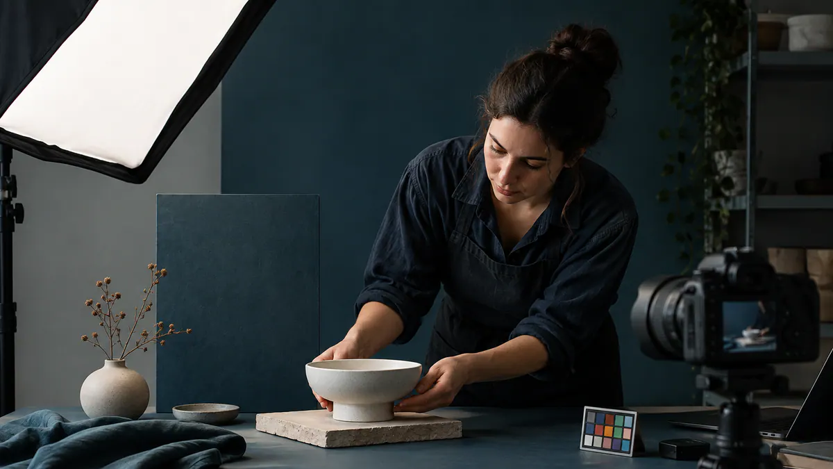 Planning materials and an abstract screen for ecommerce product pages: a content qa checklist.