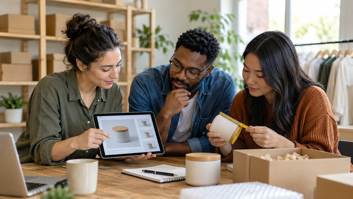 Team reviewing next steps for ecommerce product pages: a content qa checklist.