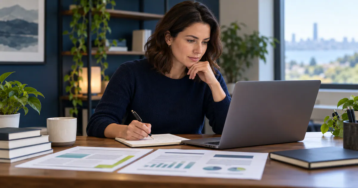 Marketing team planning financial affiliate publishing: a transparent editorial checklist in a modern workspace.