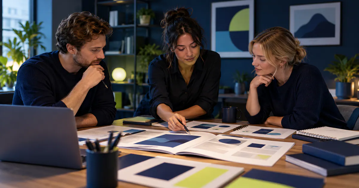 Marketing team planning lead magnet that helps the right audience in a modern workspace.